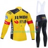 Cykeltøj Langærmet + Bib Cykelbukser 2020 Team Jumbo-Visma N001